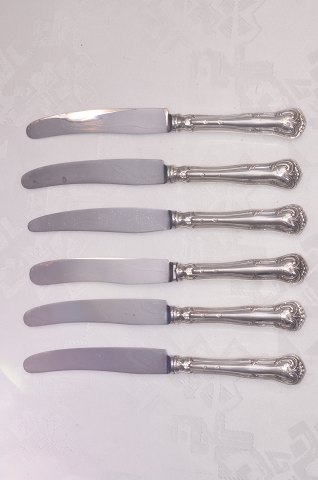 Herregaard sølvbestik 6 gamle middagsknive