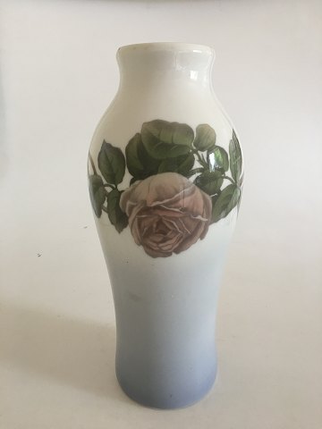 Royal Copenhagen Vase No 1393/244 with Rose Motif