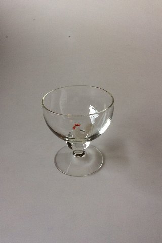 Holmegaard Cocktail Glass decorated with white Cock