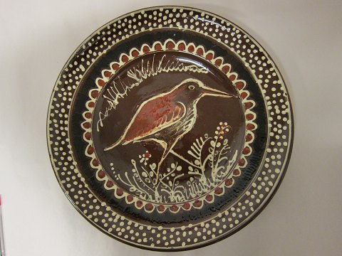 Keramikfad med fugl
Diam: 37cm