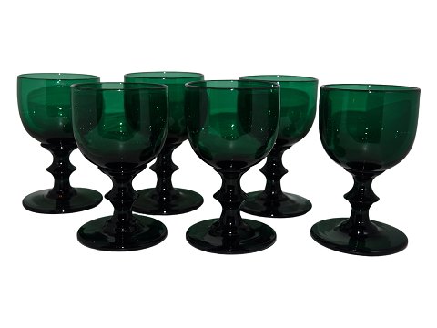 Holmegaard
Small dark green white wine glass from 1900-1930