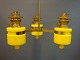 Loftlampe fra Holmegaard med gult glas 
fra 1960erne.
5000m2 udstilling.