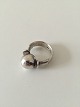 Hans Hansen Sterling Silver Ring Designed by Karl Gustav Hansen