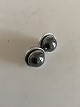 Georg Jensen Sterling Silver Earrings No 86D with Hematite Stone
