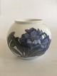 Royal Copenhagen Vase No 845/42B with Blue Rhododendron Motif