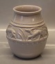L. Hjorth 251 Vase med antelope i relief 17 cm Bornholmsk Keramik