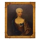 J. S. Wahl, Porträt von Anne Susanne von der Osten, 1704-73, Hofmeisterin am 
dänischen Hof. Öl auf Leinen. Lichtmasse: 80x63cm. Mit Rahmen: 89x74cm