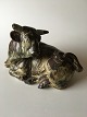 Royal Copenhagen Knud Kyhn Stoneware Figurine of a Resting Bull No. 2595
