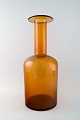 Holmegaard stor vase/flaske, Otto Brauer. Flaske i brunt.
