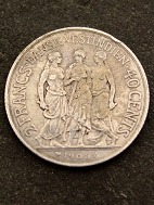 Dansk Vestindien 2 franck / 40 cent 1905 P slv