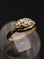 14 karat guld ring strrelse 53 med diamant