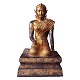 Rare very large 19th century Thai Rattanakosin gilt bronze Mae Phosop (Mae Khwan 
Kaho), rice goddess, figure. Made in Bangok.
Nice condition. Small damage to the right back side 
H: 106cm. W: 62cm. D: 65cm
