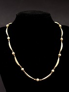 14 karat guld halskde  med perler