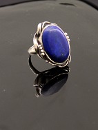 Sterling slv ring med lapis lazuli