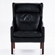 Roxy Klassik 
præsenterer: 
Børge 
Mogensen / 
Fredericia 
Furniture
BM 2204 - 
'Øreklapstolen' 
i sort læder og 
ben ...
