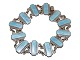 Antik K 
præsenterer: 
Volmer 
Bahner & Co 
sterling sølv
Armbånd med 
lyseblå emalje