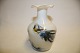Vase i hvidt opalglas h.16 cm