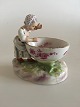 Tidlig Meissen Saltskål. Pige figur og landskabsmaleri i bowle. Måler 10,5cm x 12cm. Har div. ...