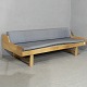 Sovesofa i egetræ, produceret hos Broby, Sunne,(HxBxD 71x200x91 cm), ca. 1970