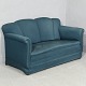 2-personers turkisgrøn sofa, (HxBxD 85x162x78 cm), ca. 1930