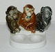 Pibeholder i form af porcelænsfigur med aber. Formodenligt tysk. Fremstillet omkring 1920. I ...