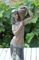 Stor Lladro Ægyptisk Kvinde med Krukke 54 cm Kgl. Spansk Porcelæn Spanien ladro