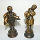 To figurer i bronce. Svinedrengen og gåsepigen. Begge i god stand. Hhv. 11 cm og 12½ cm