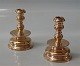 Et par Gyldne bronzestager 9 cm Mærket Ægte Bronze