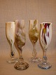 Holmegaard drikkeglas / champagnefløjter i serien "Cascade", designet i 1970 af Per Lütken ...