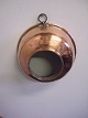 Dansk kobber mælkesi1800-talltstemplet Brede Værk Dia.21,5cm.