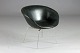 Roxy Klassik præsenterer: Arne Jacobsen / Fritz Hansen."Grydestol".Forkromet stål & originalt sort ...