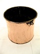 1800-tals kobber spand højde 23 cm.  dia. 25 cm.