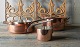 Georg Jensen "Taverna" gryde serie i kobber, indvendig forsølvet. Design Henning KoppelLille ...