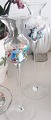 Lysestager 2 højder 23 & 25 cm - kunstglas