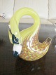 Italiensk  glas kunst - Svane i gul/rød/sort - højde: 15 cm