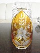 Bômisk Krystal - gul Vase - højde 28 cm