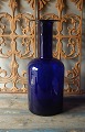 Holmegaard Otto Brauer vase i blåt glas.Højde 50cm.Fremstår med mikroskopisk nag, se billed!