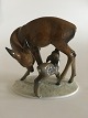 Rosenthal Art Nouveau Figur af Hjort og unge. Måler 15cm og er i god stand.