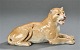Meissen løvinde, figur af porcelæn. ca. år 1860-1880. H. 7,5 cm, L. 32 cm. 1. sortering. I god ...