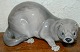 Figur i porcelæn af mink. Fremstillet for Royal Copenhagen af Jeanne Grut. Modelnummer 4654. ...