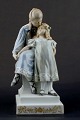 Royal Copenhagen "Søskendepar", figur af porcelæn, nr. 544.  H. 26 cm. 2. sortering, i god stand.