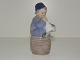 Royal Copenhagen Figur, Dreng på tønde med horn.Dekorationsnummer 3689.1. ...