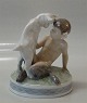 Kgl. figur fra Royal Copenhagen 0498 Faun med gedekid Chr. Thomsen I hel og fin stand Pan Puk