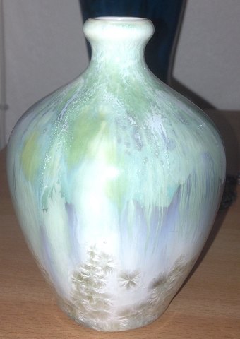 Royal Copenhagen Art Nouveau Krystal Glasur Vase af Valdemar Engelhardt No 682