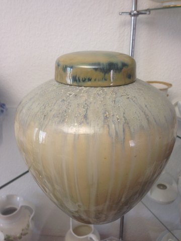 Royal Copenhagen Krystal Glasur Vase med låg af Valdemar Engelhardt No K237
