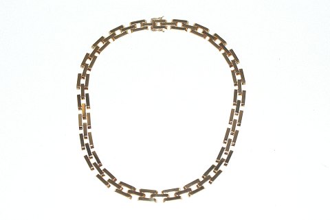 Block necklace, 8 Carat Gold