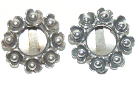Old Earclips Silver