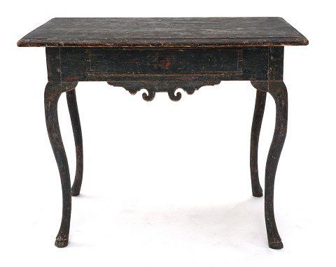 Original decorated table, black.
Sweden, around 1750