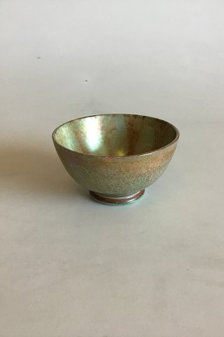 Gustavsberg Keramikskål med Rød/Grøn lustre glasur