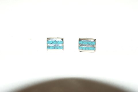 Cufflinks, Sterling silver With Tyrkis
